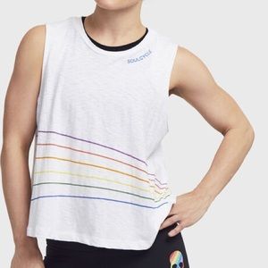 NWT Sundry x soulcycle pride tank rainbow size M